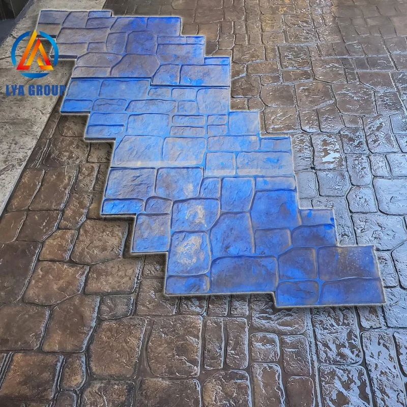 Decorative Stamped Concrete Mat Mold Pattern Imprint Stamp Moulds for Cement