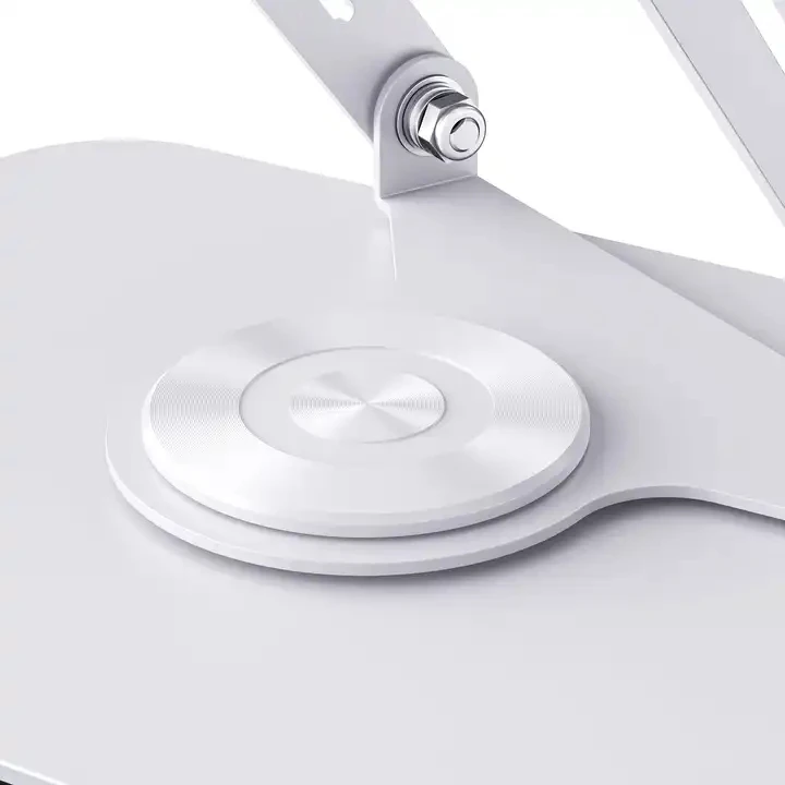 Artworld Displays Adjustable Holder with 360 Rotating Base & Page Clips, Foldable Desktop Ricer Acrylic Book Stand