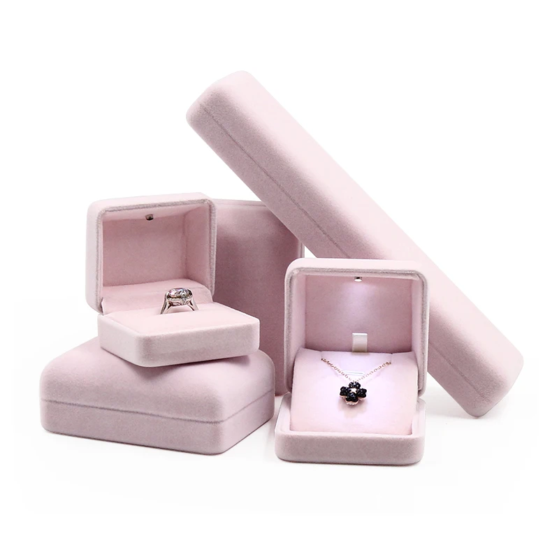 WeiMei Luxury Velvet Jewelry Box Set Box Custom Fashion Jewelry Gift Box with Customized Logo