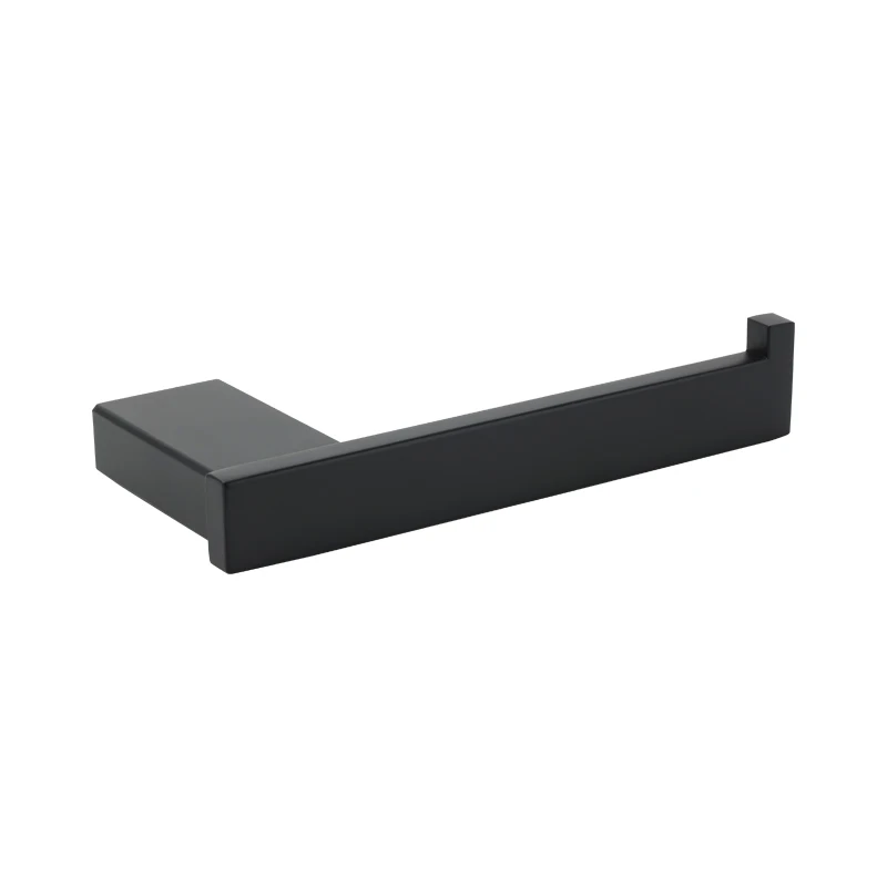 Factory Direct Sale Black Wall Mounted Metal Tissue Roll Holder Towel Holder Kitchen Bathroom Toilet Paper Holder