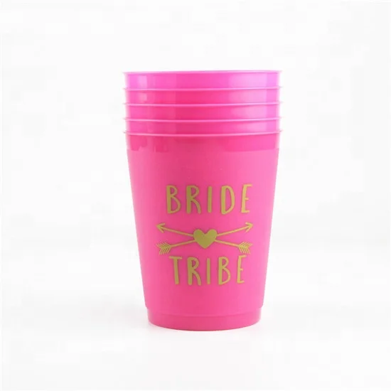 12oz Pink Plastic Cup-Frosted