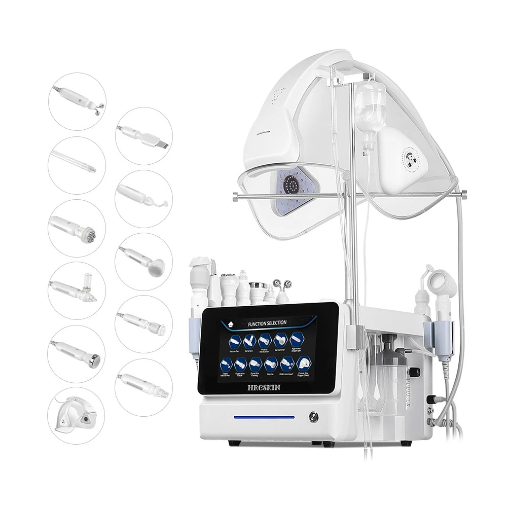 2024 11 in 1 Music Oxygen Masks High Pressure Jet Peel bubble facial lifting Dermabrasion Facial Beauty Machine