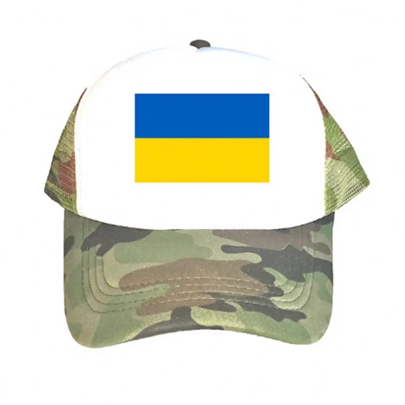 Oxford cloth Ukraine Flags Blue Yellow UKR Ukrainian Ukraine Flag cap custom