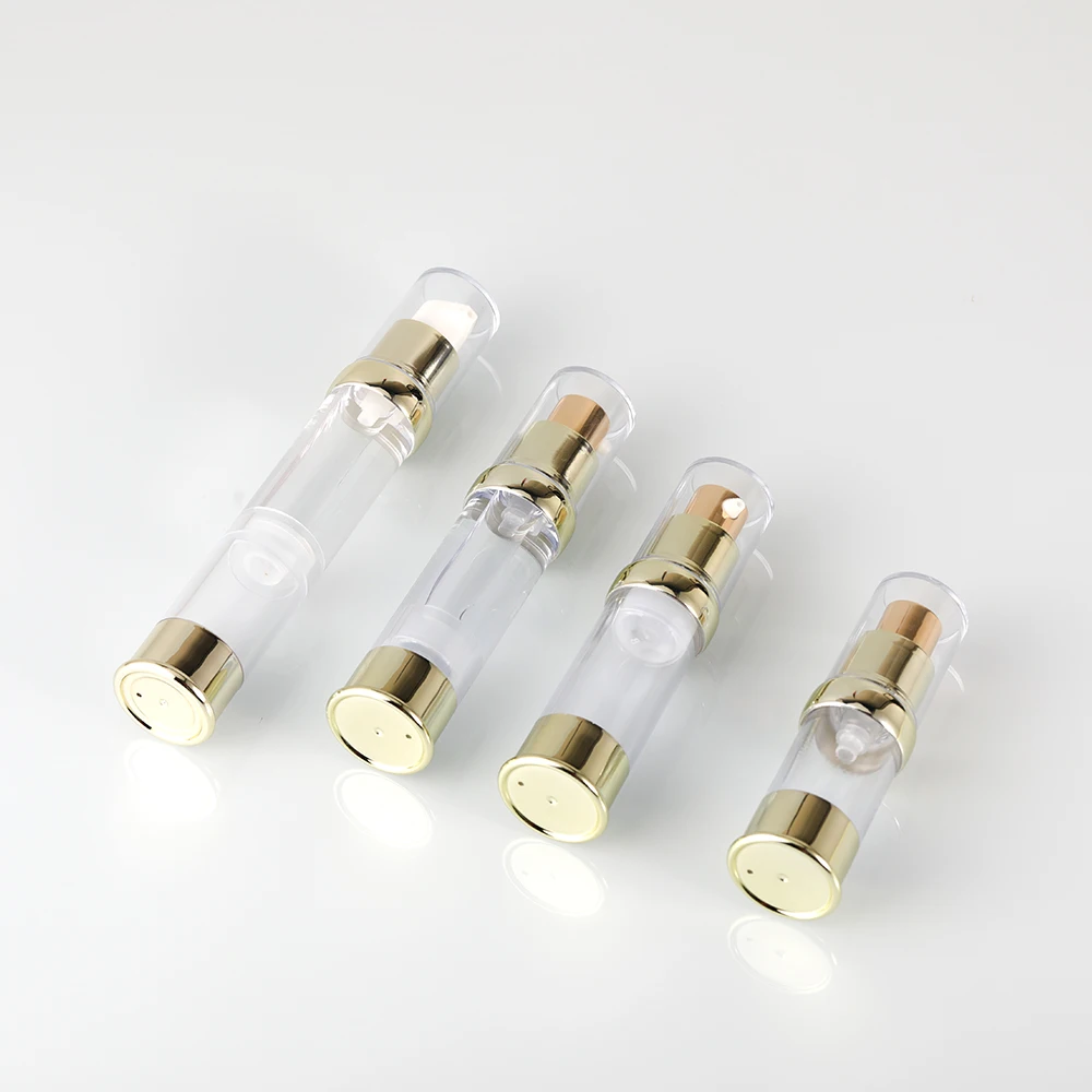 
empty plastic cosmetics packaging airless bottle 10ml 15ml 20ml 