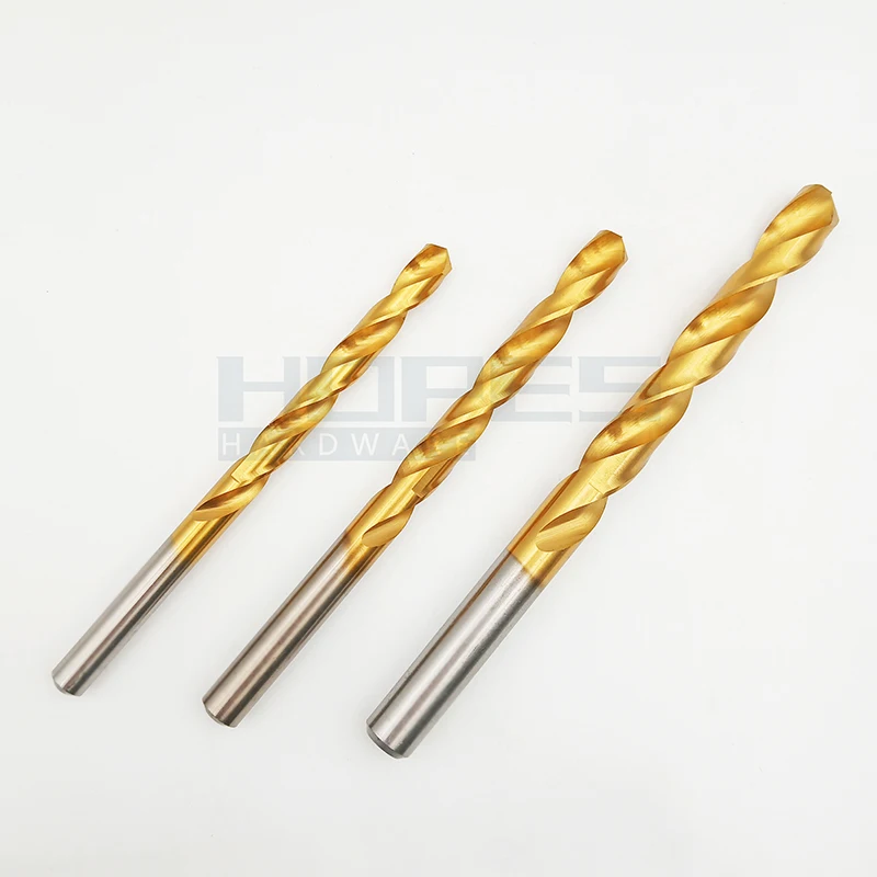 High quality HSS M42 Co8 TiN coating Parallel Straight shank Twist drill bits with size 1.0-13mm