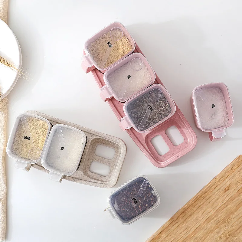 Kitchen Seasoning Storage Boxes Set Plastic Seasoning Box Set Spice Box
