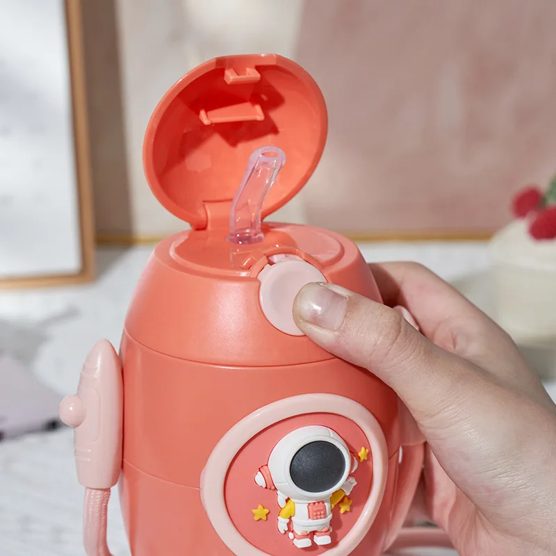 Creative Portable 500ml students summer cartoon drinking water bottles Children Rocket kids rocket plastic water bottle
