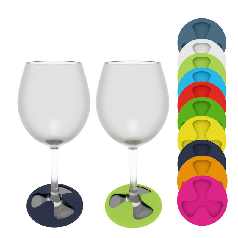 Silicone Absorbent Wine Glass Coasters,Non-Slip Wine Coaster,Suitable for Wine Glasses/Easy to clean