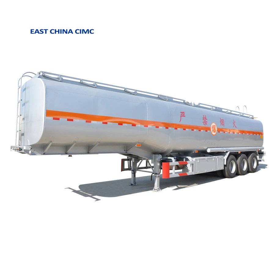 3 Axles 28000 Liters Stainless Steel Chemical Tank Truck Trailer For Sulphuric Acid Transport