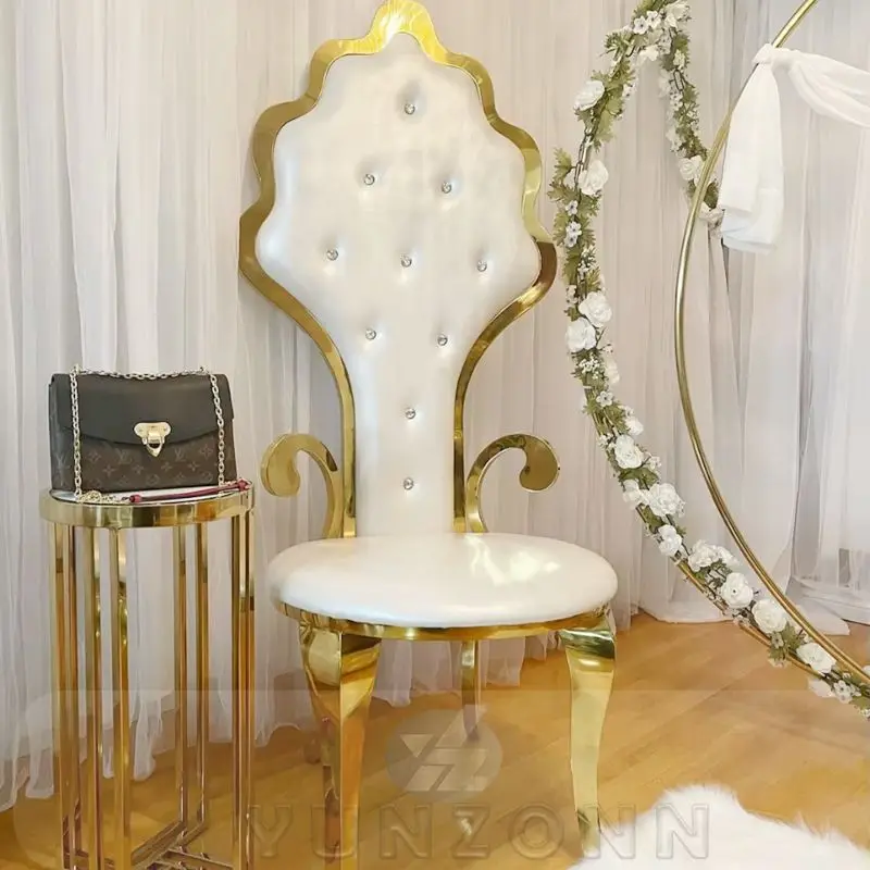 leaf shape special royal design for hotel funiture bride and groom throne couple chairs with crystal for weddings events used