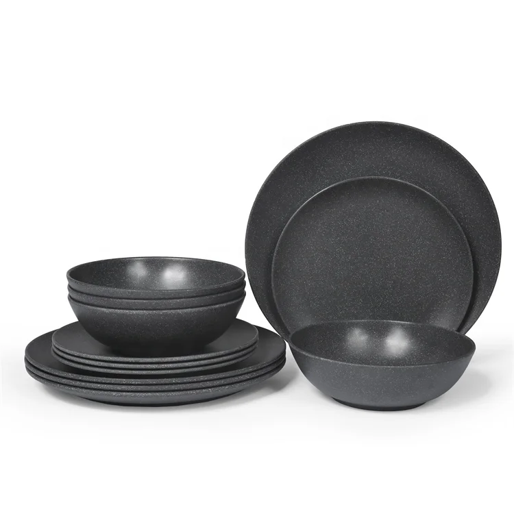 Speckle Dining Table Set Matte finishing Melamine dishes