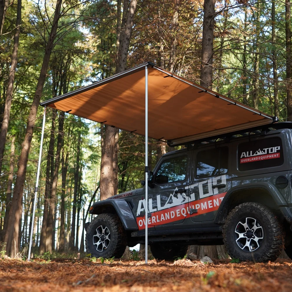 Waterproof Outdoor Camping Fishing 260GSM Polyester Ripstop Vehicles SUV RV Versatility Car Awning Camping  awnlux car awning