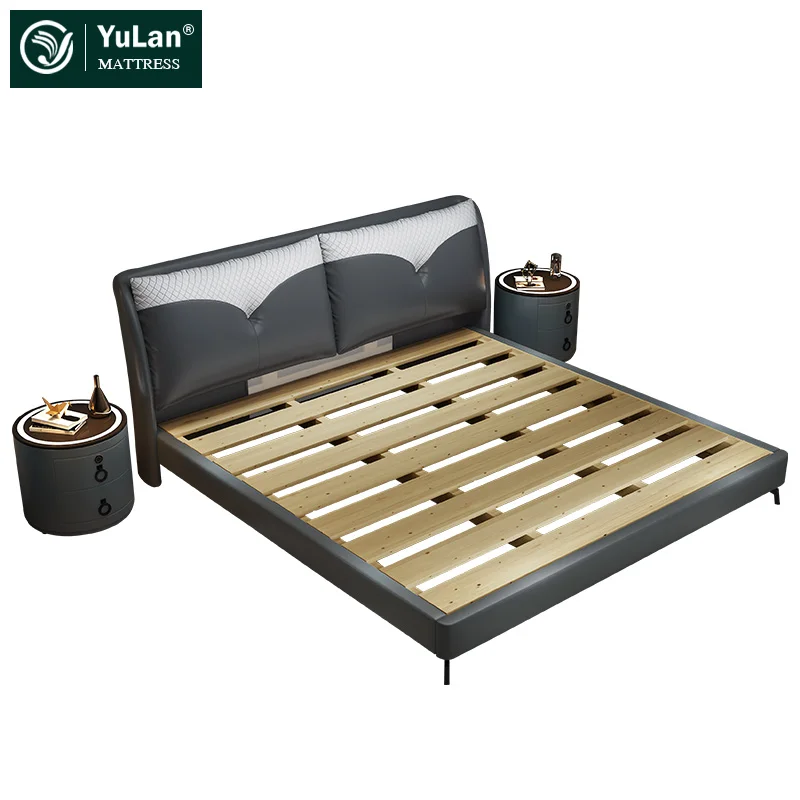 Hot Selling Royal Luxury Hotel Bedroom Furniture Upholstered Bed