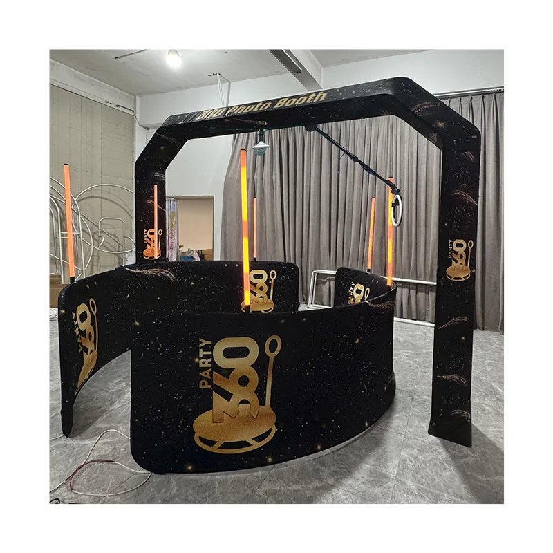Selfie Machine Kiosk Video Booth 360 Photo Booth 32 Diamond With Led Fill Light 360 Photo Booth Red Carpet
