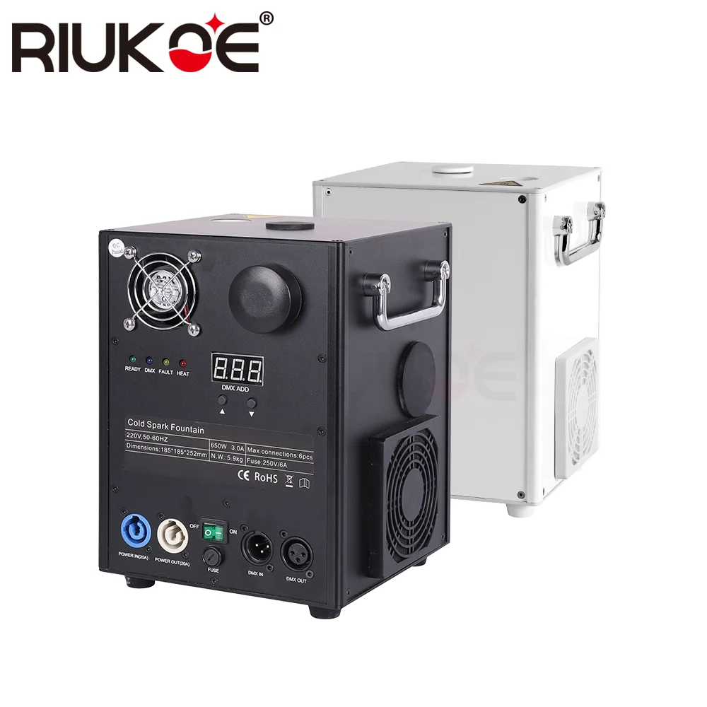 Горячая Распродажа 110V Свадьба события удаленный беспроводной Dmx 512 фонтан для помещений безопасный 650W фейерверк холодный