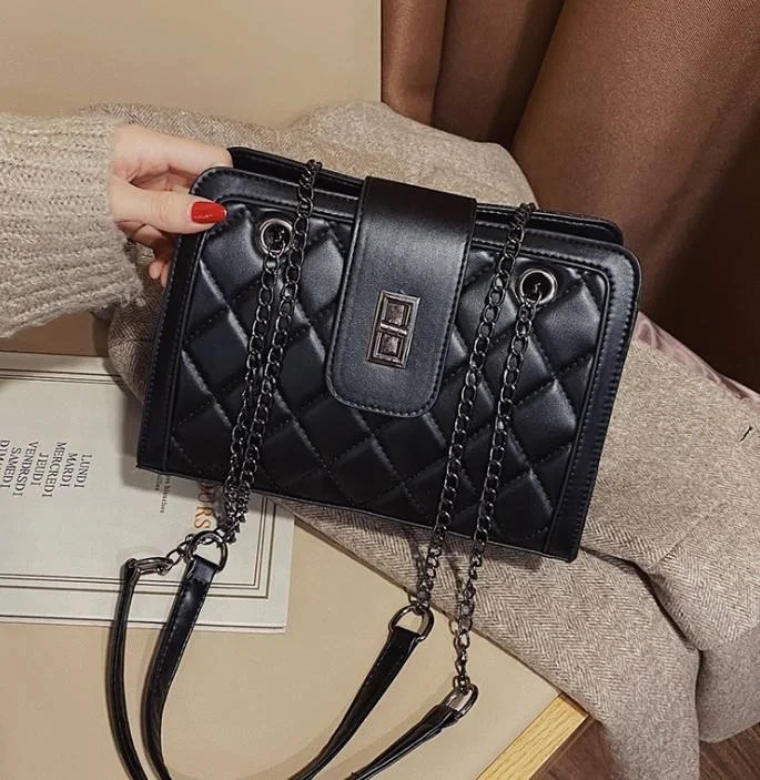 Wholesale Shoulder Large Ladies Designer Hand Bags  Stnm fashion bag rhombus chain shoulder messenger bag cheap women handbags