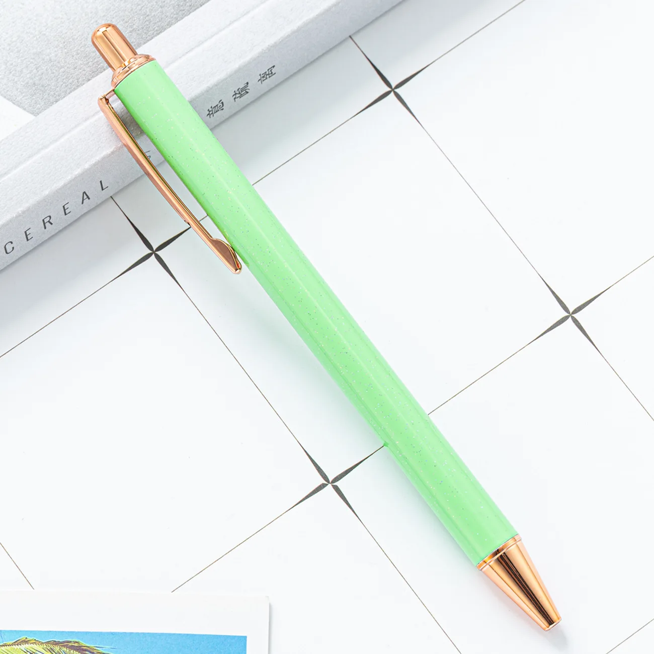 Promotional Customized Gradually Changing Color Gradient Metal Pen For Lady Girls