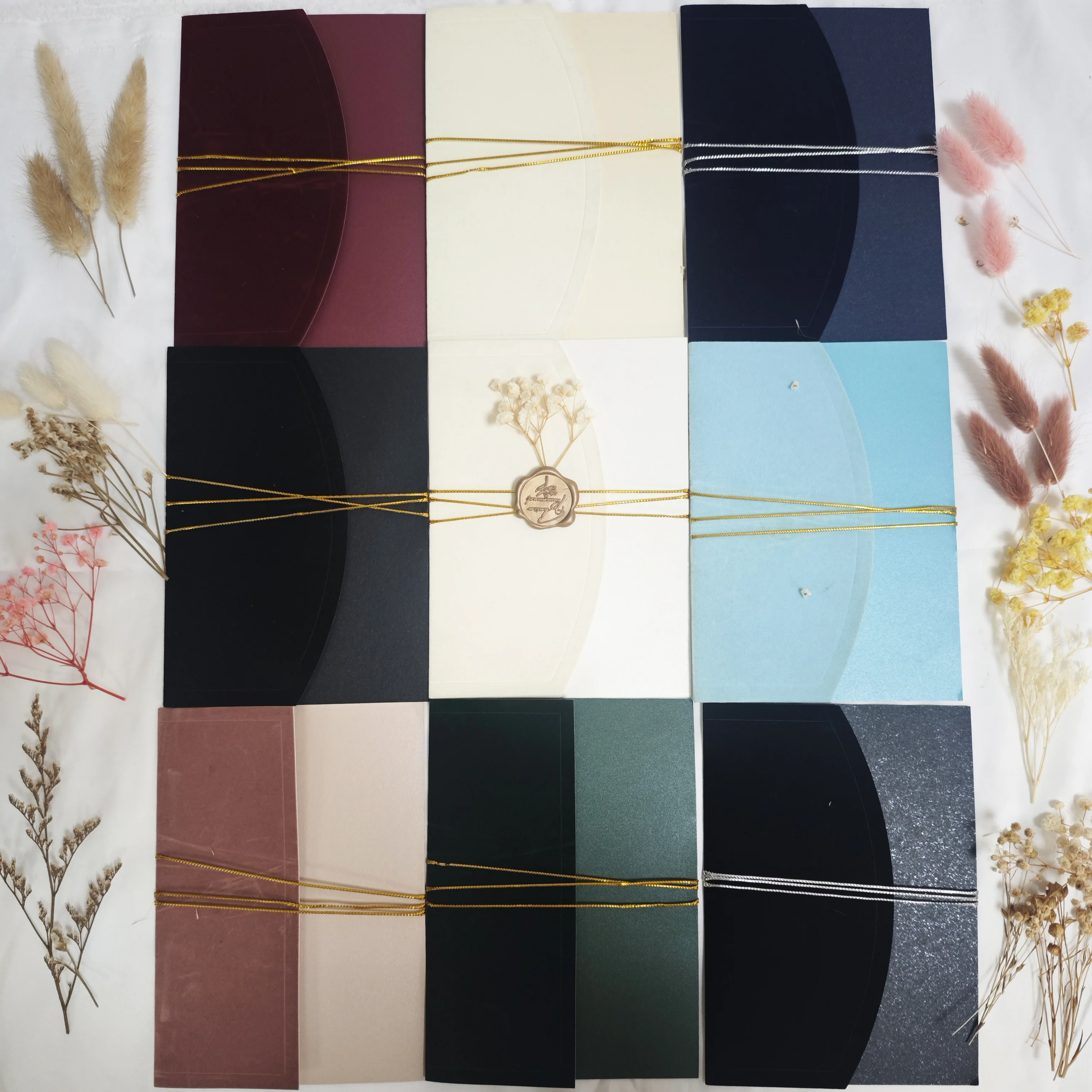 wholesale custom Luxury Elegant Transparent Plexiglass Quinceanera wedding Invitations Cards With velvet envelope