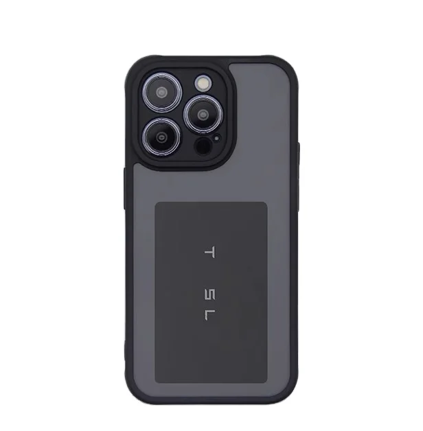 for Tesla card key cell phone case for phone 15promax case magnetic frosted male all-inclusive lens film protective case