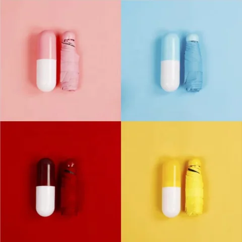 Мини зонт для кошелька 5-кратный купальный костюм с защитой от ультрафиолета 50 анти-уф компактный зонты дождя и солнца Супер Легкий Маленький Карманный Зонт