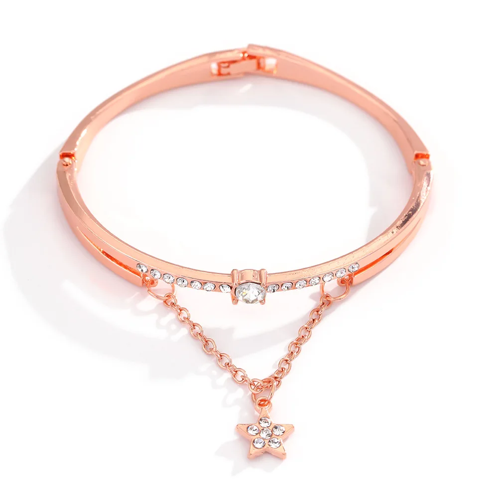 2024 Inside diameter 5.7cm italian charm bracelet women fashion charm bracelet diamond tennis bracelet for women