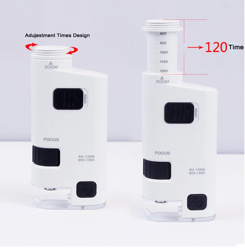 80x-120x mobile phone special high power microscope zoom handheld microscope