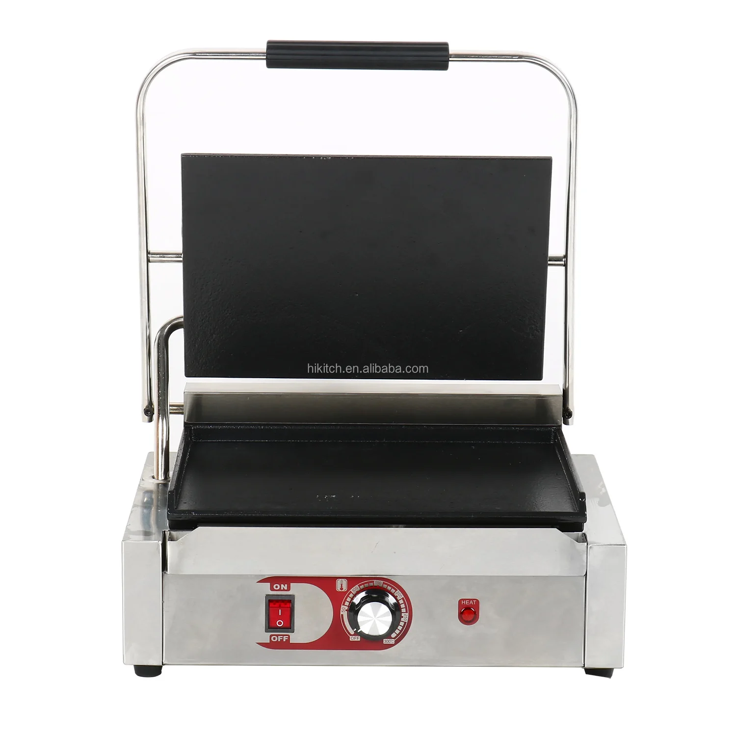 Upgraded commercial electric panini grill 811EB contact grill single head pancake sandwich grilled meat and steak press machine