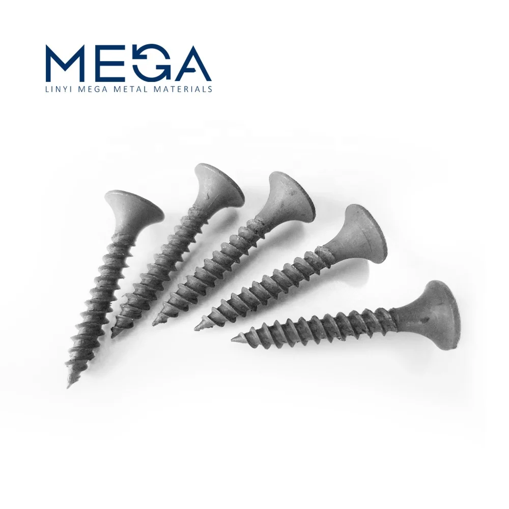 3.5mm 25mm Gypsum Screws Black Phosphated Bugle Head Plasterboard Screw Drywall Screw for Gypsum Board