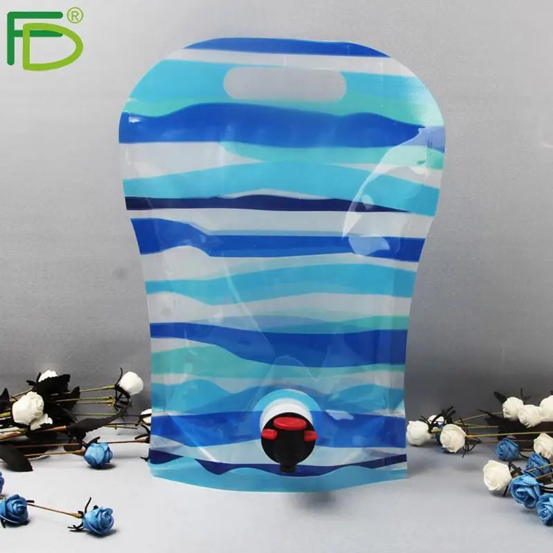 Custom Print Cold Fill Filling Half Gallon 0.5 Gallon Emulsifiers Thickeners Spout Bag With Butterfly Tap