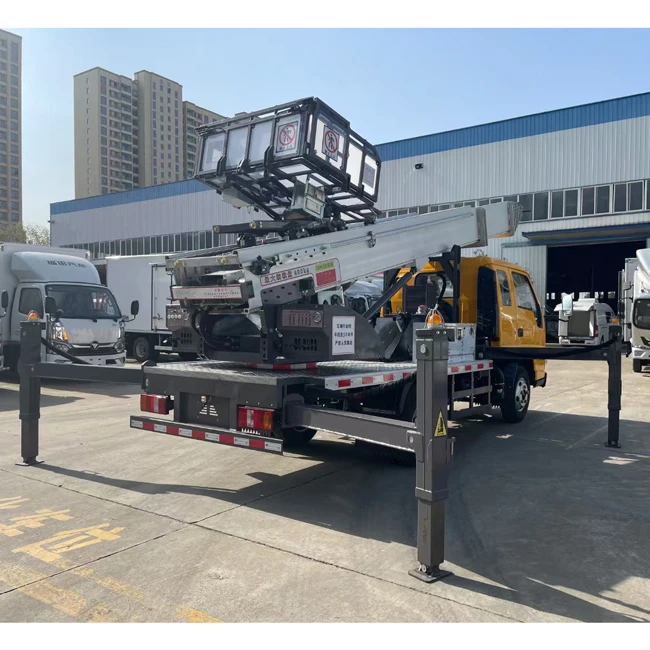 JMC Truck 4x2  36 Meters Ladder Truck With 4 Hydraulic Leg for High Altitude Operation