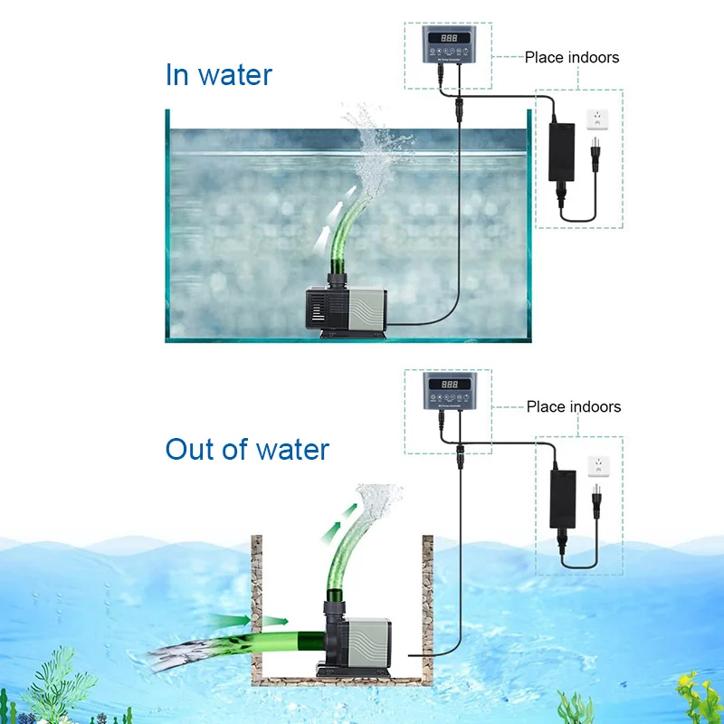 Factory wholesaler price Variable Frequency Submersible Water Pump Fish Tank Submersible Pump For Aquarium pond pump DC24V