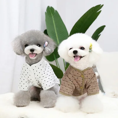 Оптовая продажа, новинка осень-зима 2021, одежда для домашних животных, двухногая одежда для домашних животных, повседневная одежда для собак с хлопковой подкладкой