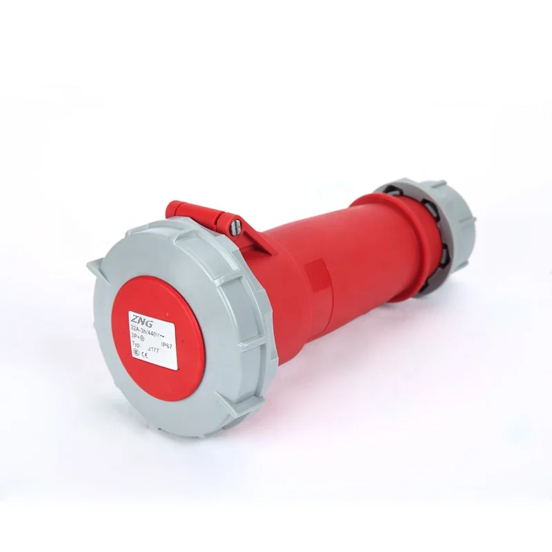 Heavy Duty IP67 Waterproof 440V 3P+E 4 Pin 32A Industrial Reefer Container Electrical Plug Socket