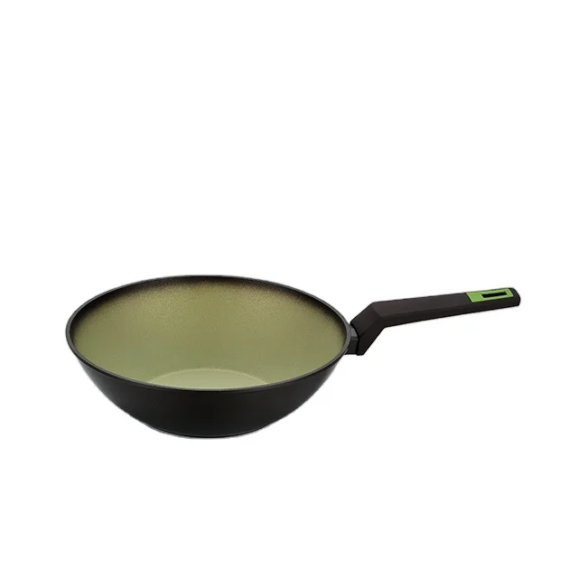 Цветная антипригарная кованая сковорода