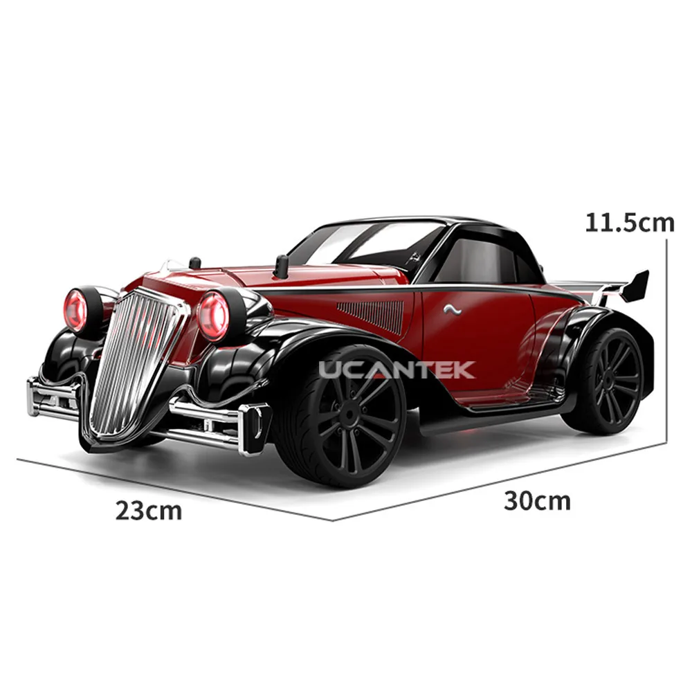 2.4G 1/16 Electric Classic Vintage Drift RC Car 4WD 35KM/H High Speed Racing Remote Control RC Car For Adults