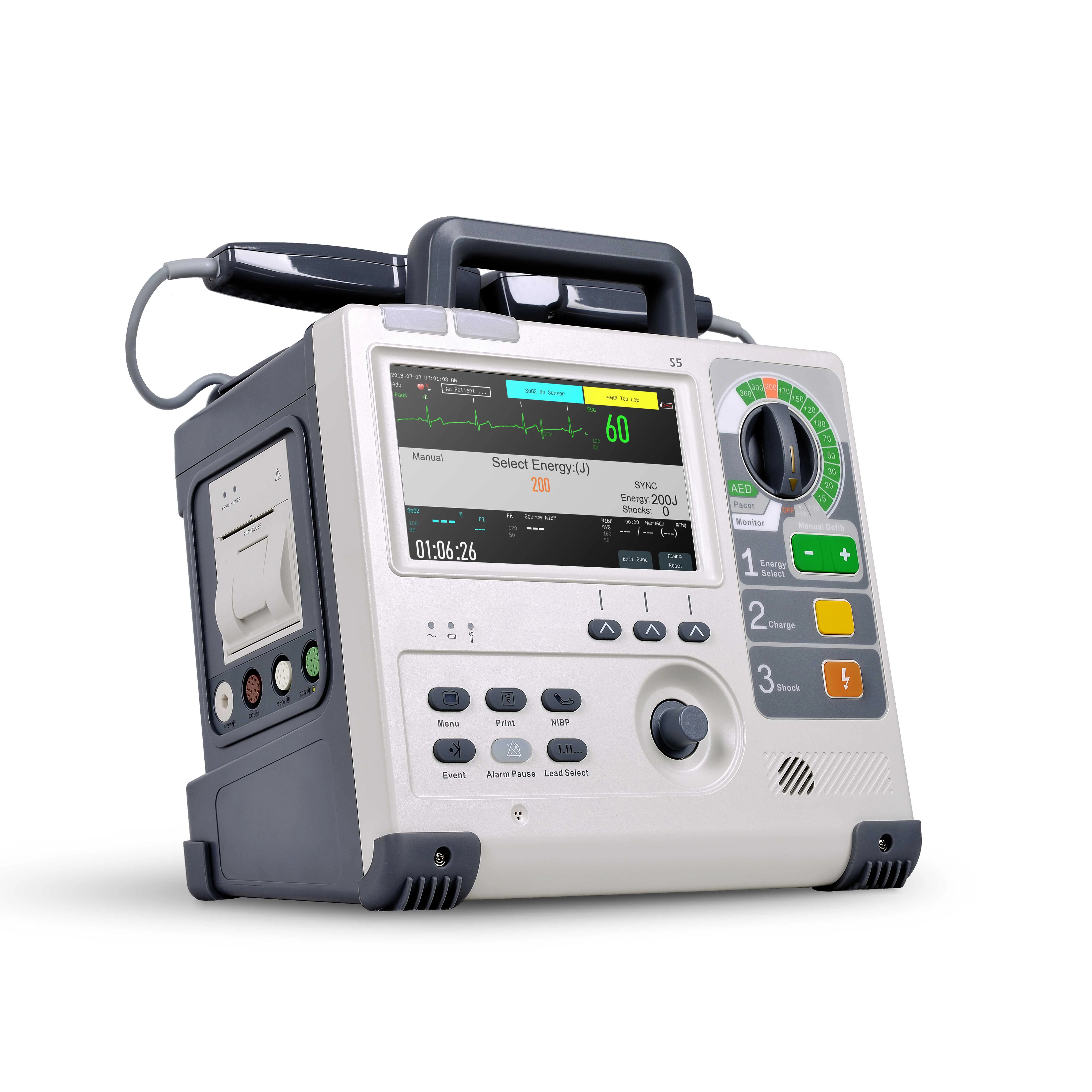 WGS5 CE одобрено медицинские портативные для палаты интенсивного лечения, кардиодефибриллятор, приспособления для оказания первой помощи