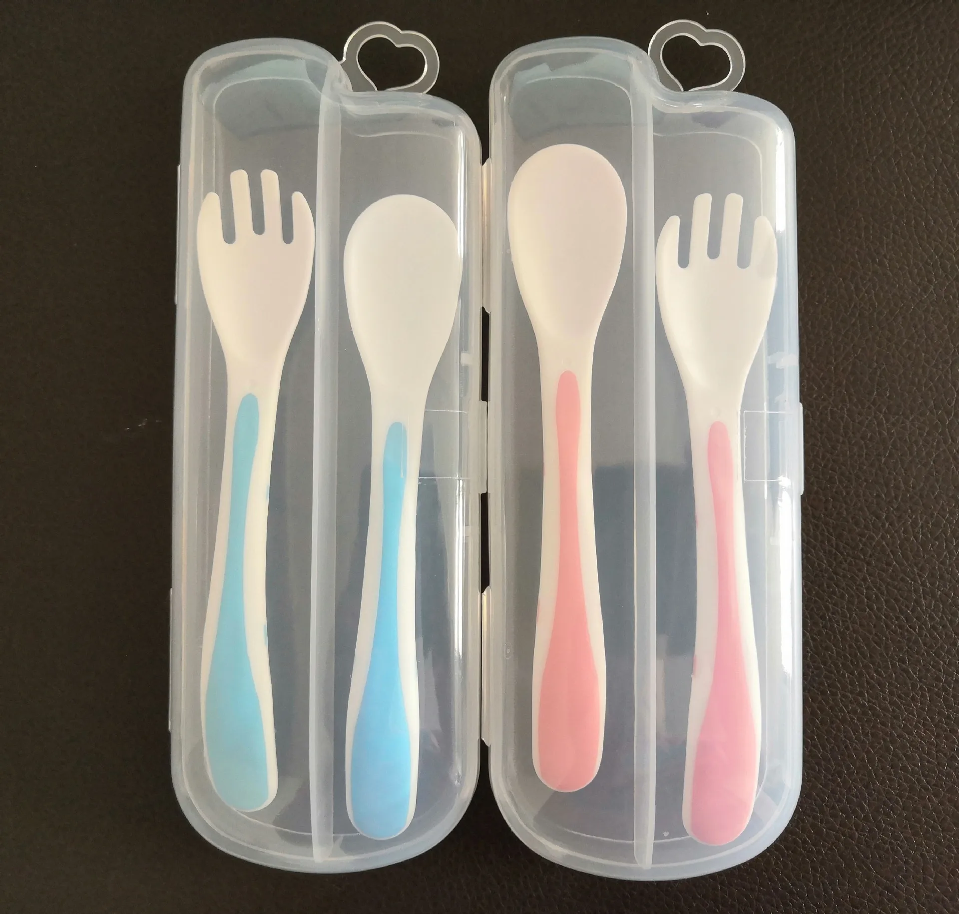 2022 Gift Box Baby PP Spoons Animals Shape Baby Feeding Spoon Food Grade Baby Spoon And Fork Set