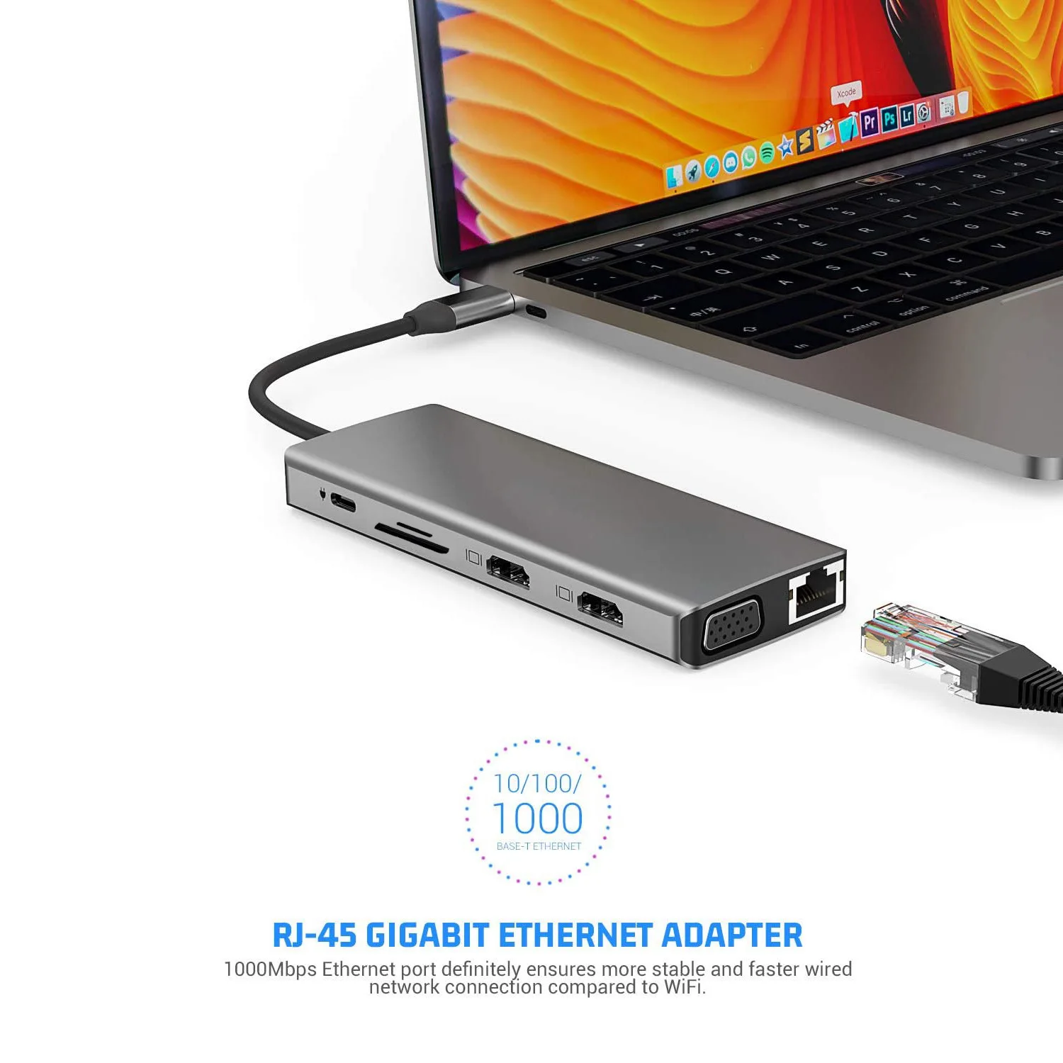 Многофункциональный 12 в 1 многопортовый USB C USB-C Hub адаптер с разъемами типа 3 0 4K HDMI HDTV многофункциональный концентратор 87 Вт