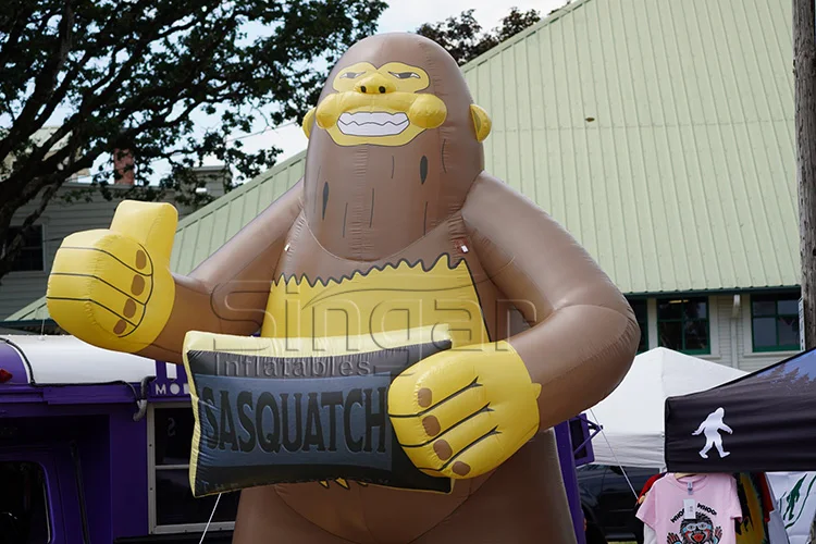 Outdoor adventure forest advertising giant inflatable bigfoot sasquatch character