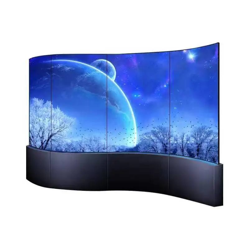 FHD 4k ЖК-панель 55 дюймов ультра тонкий ободок 3 5 мм гибкий изогнутый oled рекламный экран видео