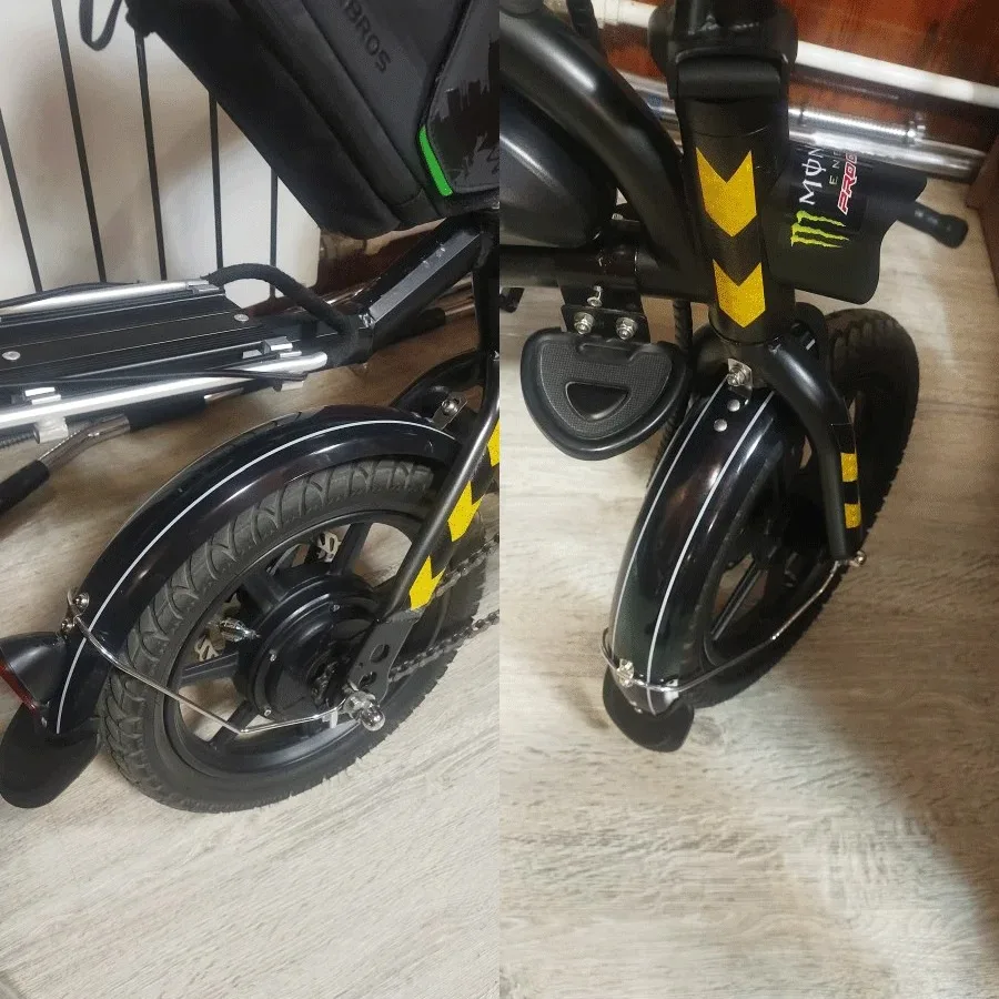 14 Inch Kugoo V1 Electric Bicycle Mudguard Folding Bike Fender All inclusive Plastic Body From Rain with Reflector