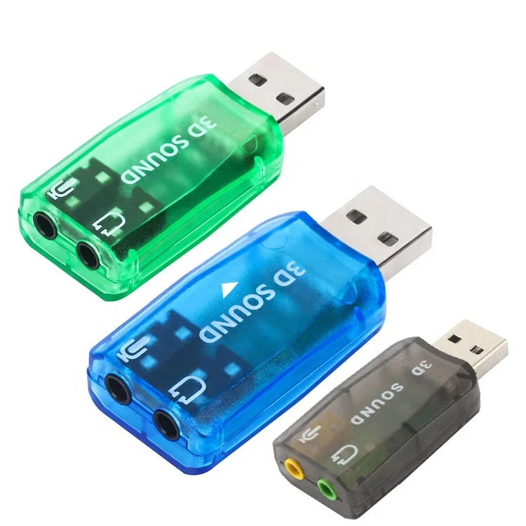  Подключи и играй 5 1 Внешний 3D Микрофон Стерео Студия Аудио USB интерфейс звуковой карты адаптер с 3 мм разъем для наушников