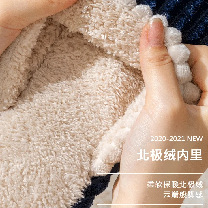 European slipper Comfortable Coral Fleece Slippers With High Cost Performance Thickened Non-slip Comfortable And Warm Slippers