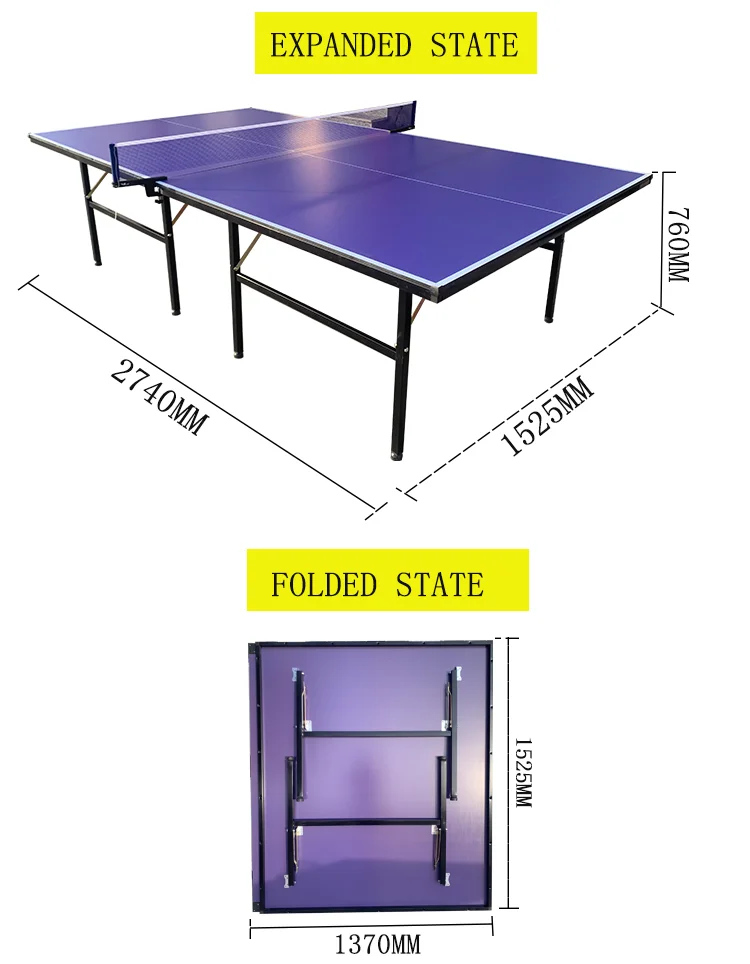 Manufacturer Good Quality Training Indoor Customized Logo Color Pingpong Tennis Table