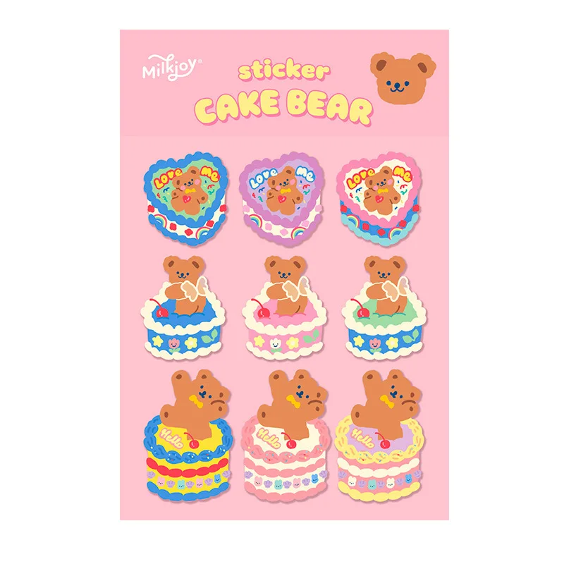  Milkjoy bear removable stickers South Korean DIY traceless computer stick hand account material manufacturers direct