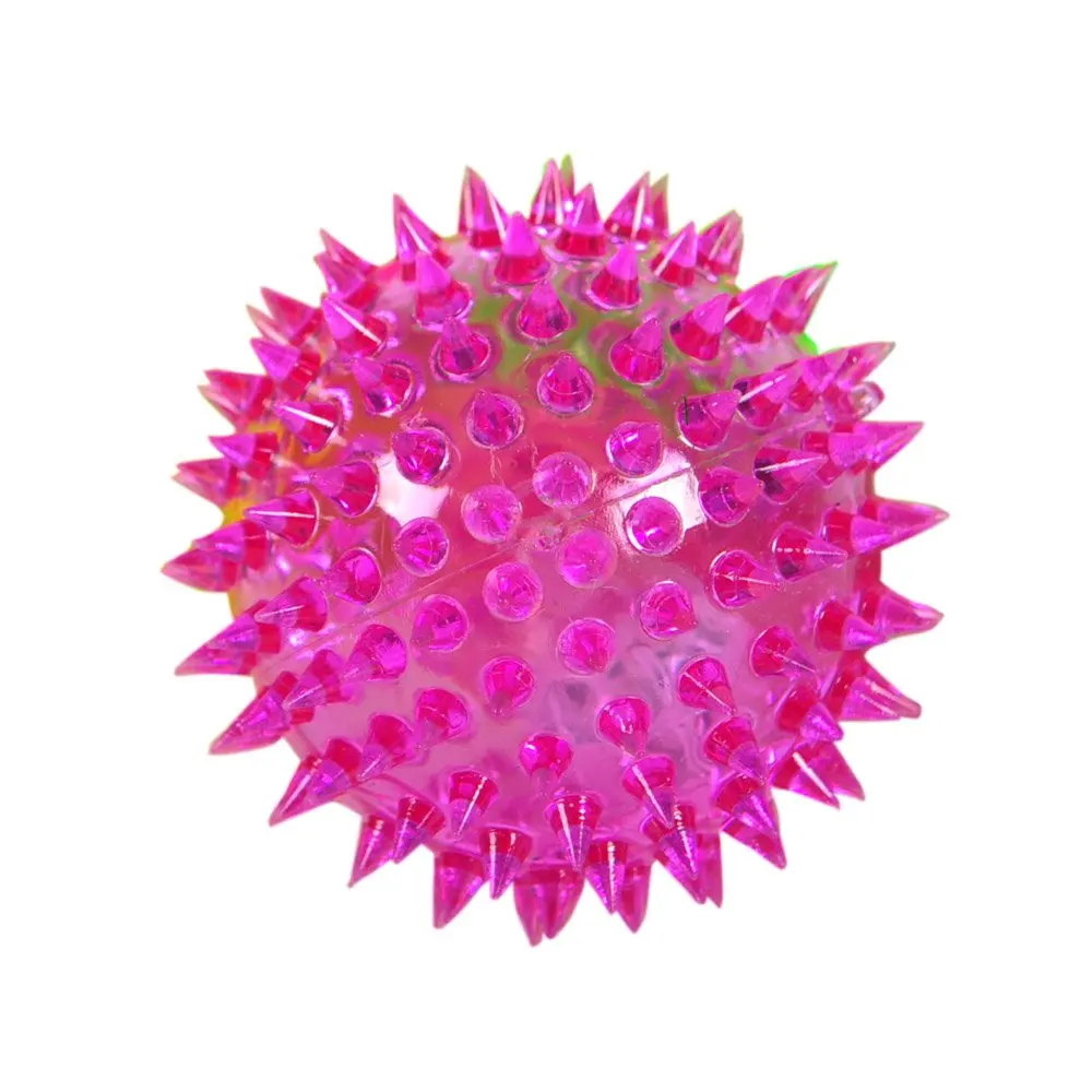 LED Light Up Stress Squeaking Bounce Balls for Adult Children Colorful Flashing Squeeze Spike Balls
