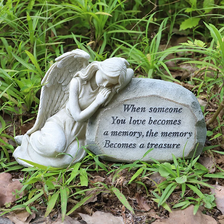 Индивидуальные полирезины памятные подарки украшения на могилу статуэтки ангелов из смолы