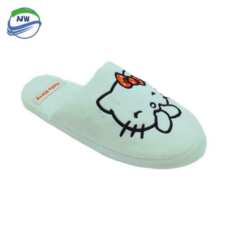 Cute cartoon winter pompom slippers woman cute animal slipper