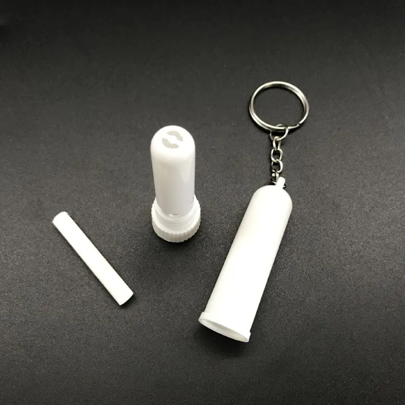 
empty nasal inhaler tube with keychain 