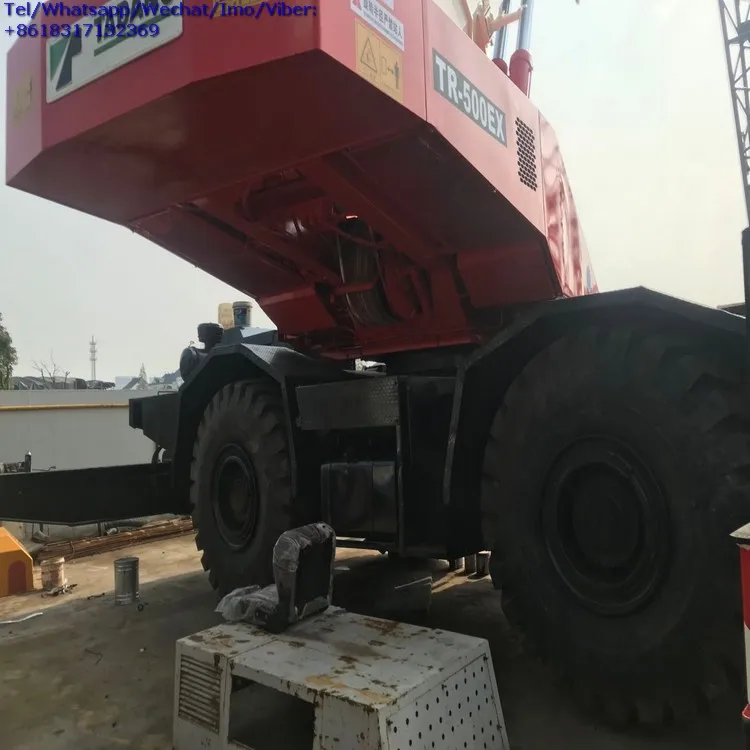 Good Performance Used Tadano TR500EX 50 ton Heavy Lifting Rough Terrain Truck Crane, Made in Japan Tadano Mobile Crane